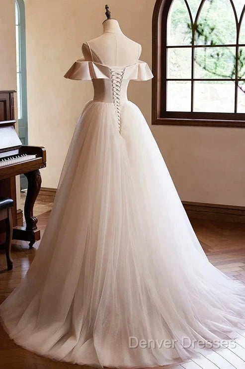 A-Line Sleeveless Backless Spaghetti Straps Floor Length Evening Dress Prom Dress