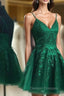 A-line Sleeveless Lace Tulle Homecoming Dress With Appliqued Beading