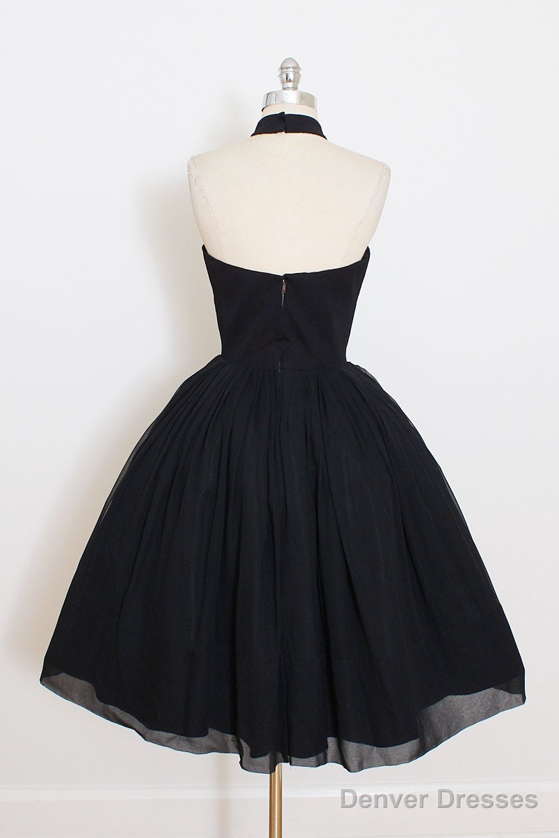 A  Line Sleeves Tulle Halter Homecoming Dresses Knee Length Cocktail Dresses Secondary image