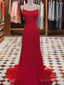 A-line Spaghetti Straps Appliques Lace Sweep Train Tulle Dress