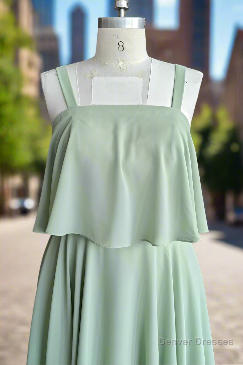 A-line Spaghetti Straps Chiffon Short Bridesmaid Dresses Secondary image