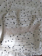 A Line Spaghetti Straps Polka Dots Lace Chiffon Prom Dress Formal Dress