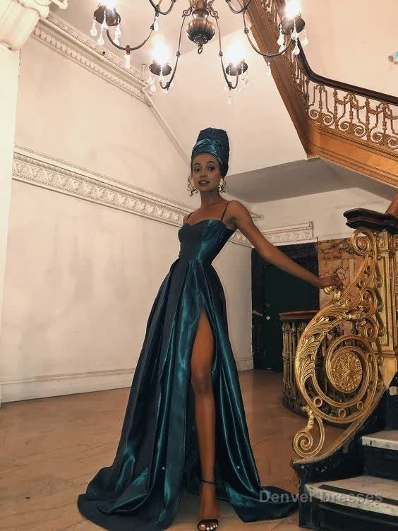 A-Line Split Long Prom Dresses Cheap Party Evening Dress Secondary image