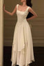 A Line Square Neck Prom Dress, Ankle Length Birthday Outfits