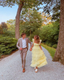 A-Line Square Yellow Tiered Long Prom Dress Princess Tulle Formal Evening Dress