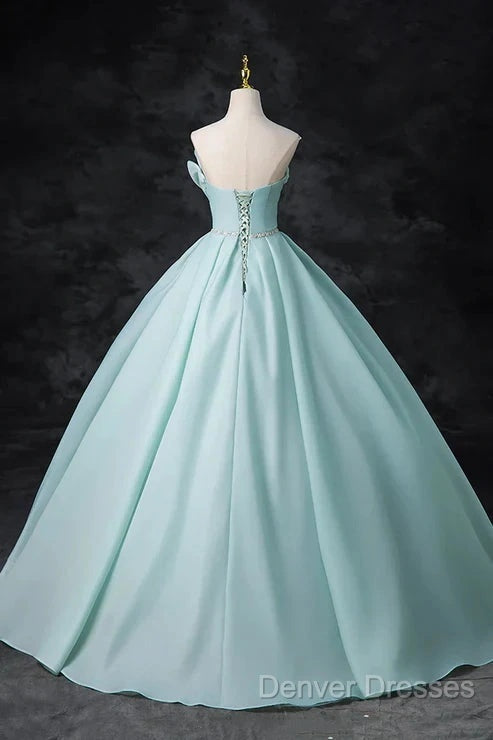 A-Line Strapless Formal Tulle Floor Length Evening Dress Off Shoulder Prom Dress Secondary image