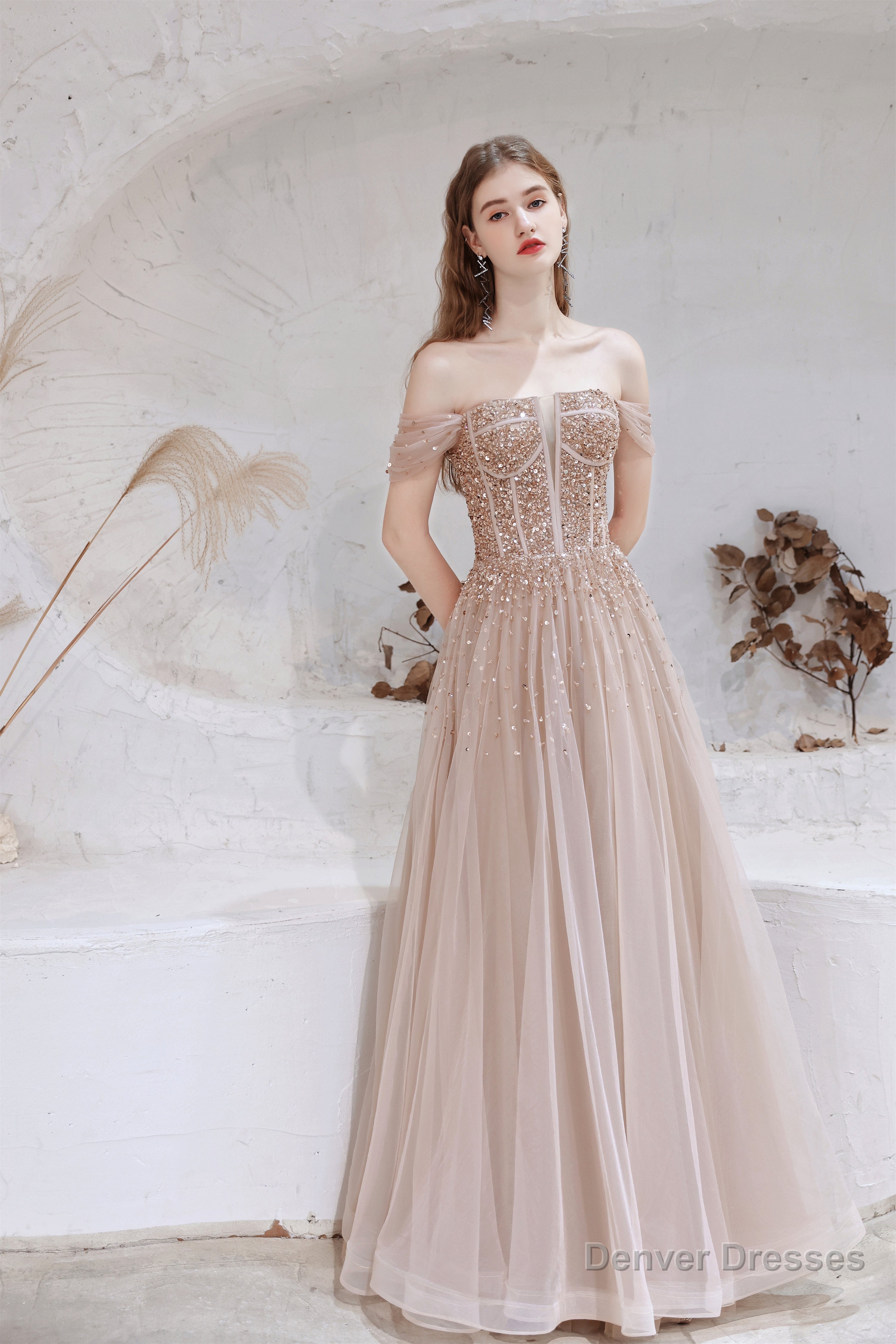 A-Line Strapless Starlight Princess Prom Dresses Secondary image