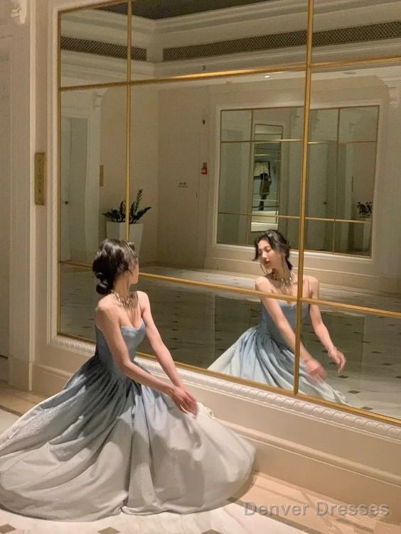 A Line Straps Sequin Prom Dresses Formal Evening Dress Secondary image