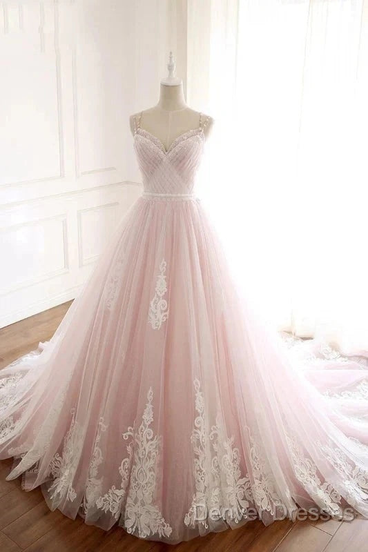 A Line Straps Tulle Lace Appliques Prom Dress Off Shoulder Floor Length Beautiful