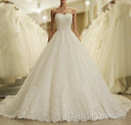 A Line Sweetheart Lace Vintage Bridal Wedding Dress Lace Up