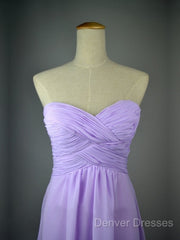 A Line Sweetheart Neck Backless Lilac Long Prom Dress, Lilac Long Bridesmaid Dress