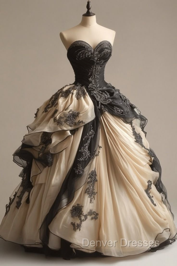 A-Line Sweetheart Neck Chiffon Beaded Long Prom Dress Retro Applique Adult Ceremony Dress Secondary image