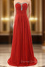 A-Line Sweetheart Neck Chiffon Floor Length Bridesmaid Dress