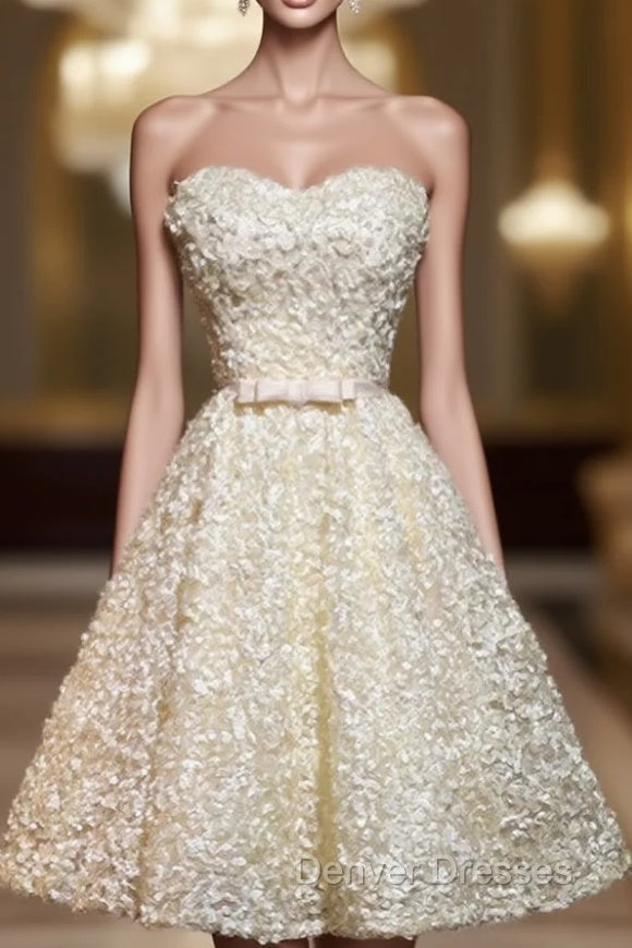 A Line Sweetheart Neck Homecoming Dress Sleeveless Mini Dress