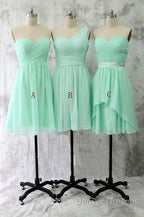 A-Line Sweetheart One-Shoulder Chiffon Bridesmaid Dress