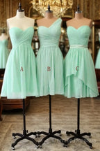 A-Line Sweetheart One-Shoulder Chiffon Bridesmaid Dress