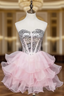 A-line Sweetheart Short Mini Tulle Short Prom Dress Homecoming Dress