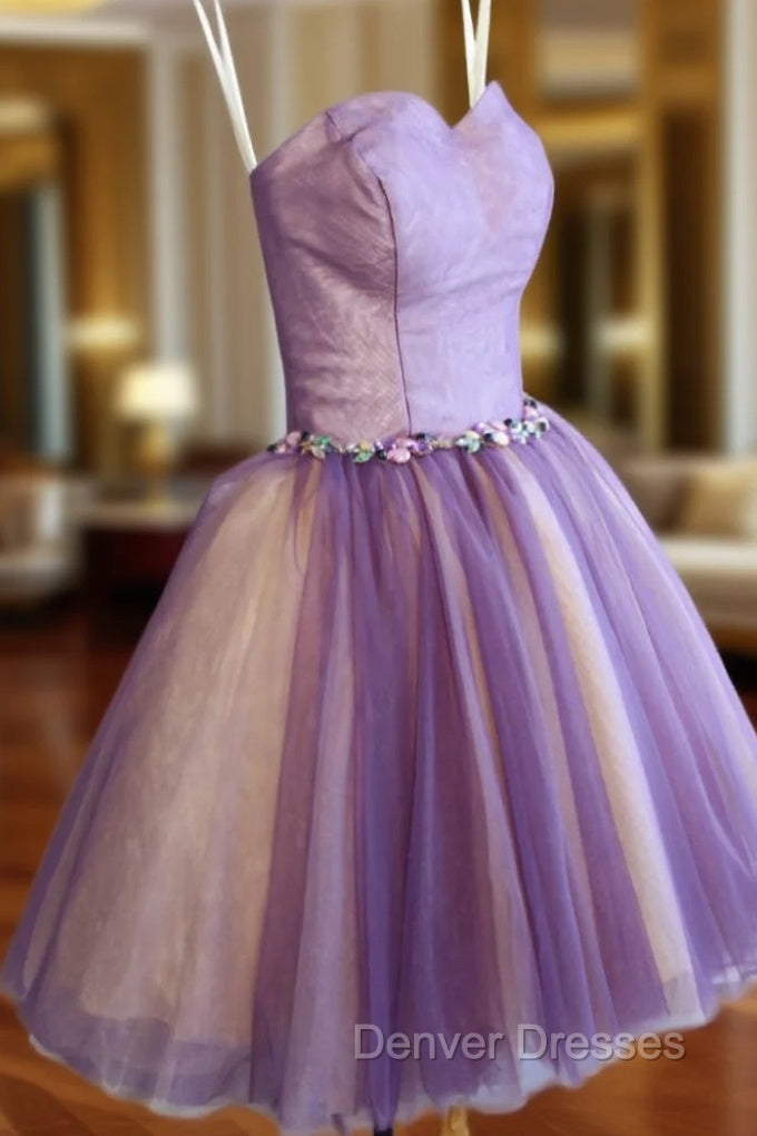 A-line Sweetheart Short Mini Tulle Short Prom Dress short homecoming Dress Main image