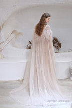 A Line V-neck Shiny Sequin Beaded Prom Dresses