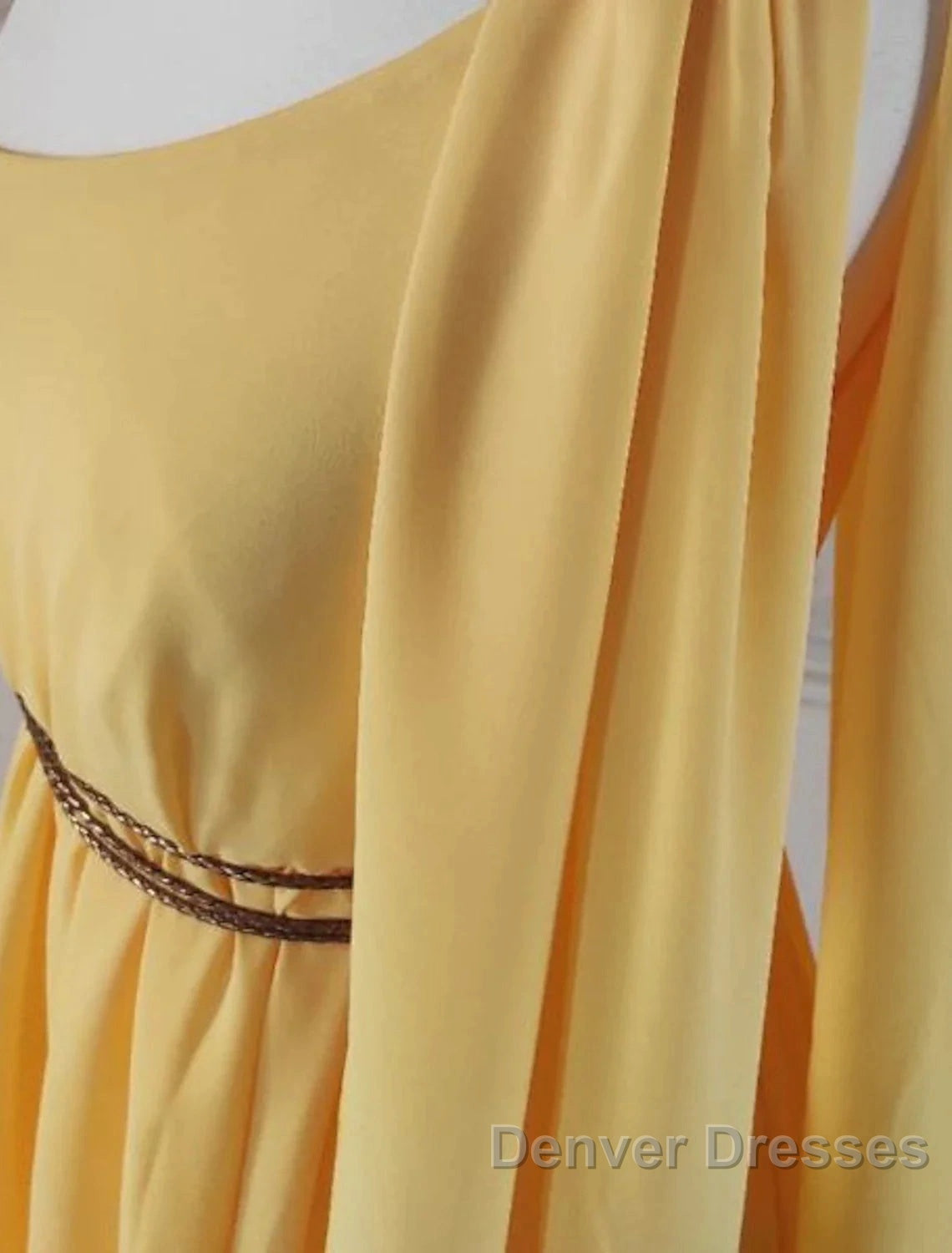 A-Line Wedding Guest Dress Elegant Dress Evening Party Court Train Sleeveless One Shoulder Chiffon With Strappy Secondary image