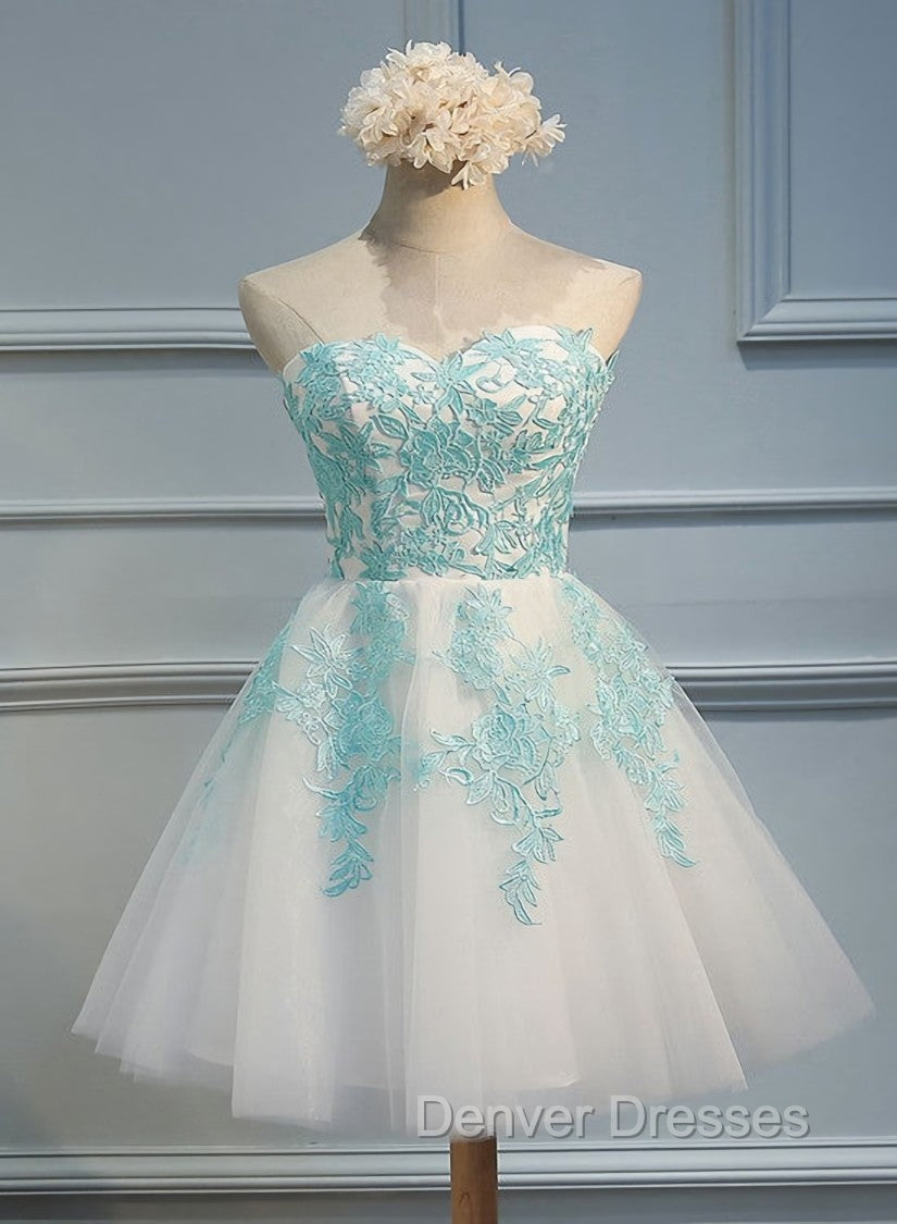 Adorable White Tulle Sweetheart Tulle Party Dress , Homecoming Dress , Lovely Party Dress Secondary image