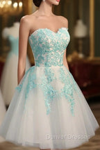 Adorable White Tulle Sweetheart Tulle Party Dress , Homecoming Dress , Lovely Party Dress