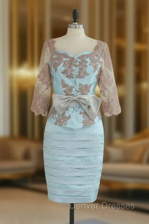 Advanced Mother Of The Bride Dress Sheath With Jacket Satin Lace Main image
