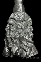 Aesthetic Mermaid Sweetheart Neckline Gray Taffeta Prom Dress Ruffle Long Party Dress