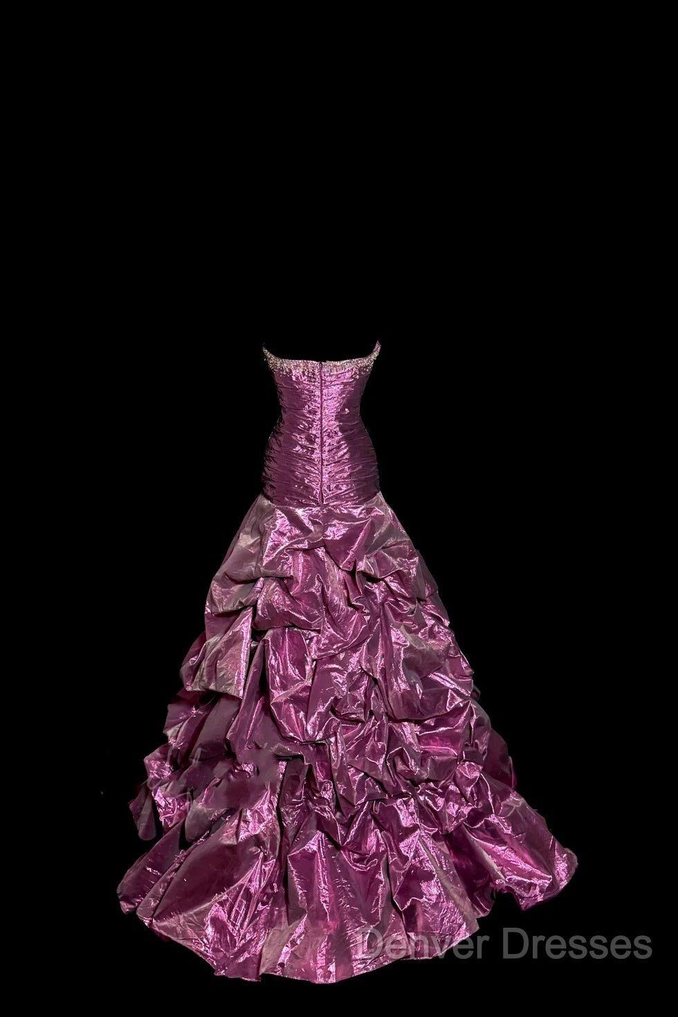 Aesthetic Mermaid Sweetheart Neckline Taffeta Prom Dress Ruffle Long Party Dress Secondary image