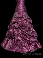 Aesthetic Mermaid Sweetheart Neckline Taffeta Prom Dress Ruffle Long Party Dress