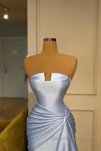 Amazing Long Blue Mermaid Graduation Dress Fabulous Sleeveless Prom Dress