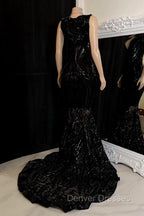 Amazing Sequins Mermaid Prom Dress Sleeveless V-Neck Online