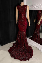 Amazing Sequins Mermaid Prom Dress Sleeveless V-Neck Online