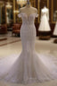 AmazingWhite 3D Lace applique Off the Shoulder Mermaid Bridal Gowns