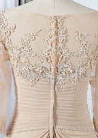 Appliques Lace 3/4 Sleeves Sweetheart Mother Of The Bride Dress