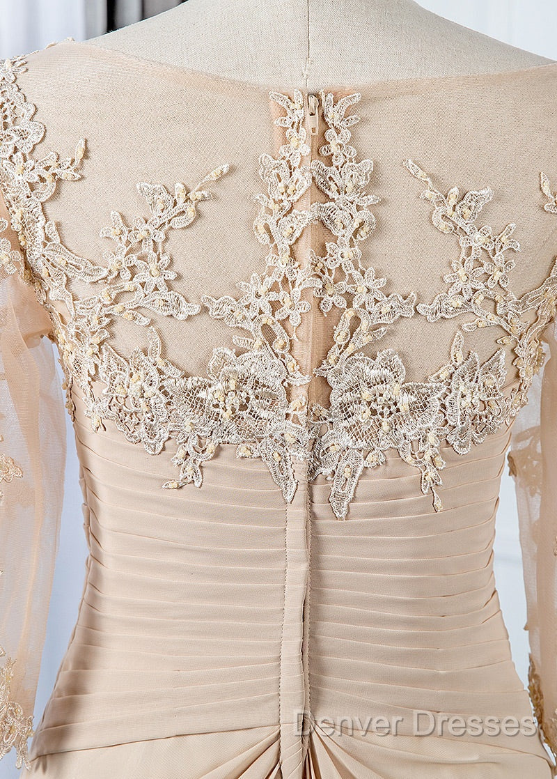 Appliques Lace 3/4 Sleeves Sweetheart Mother Of The Bride Dress