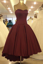 Asymmetric Prom Dress Satin Sweetheart