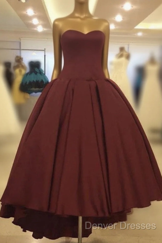 Asymmetric Prom Dress Satin Sweetheart Main image