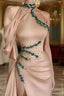 Asymmetrical High Neck Sexy Slit Prom Dress