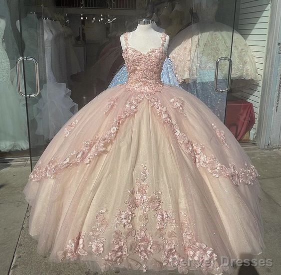 Baby Pink Quinceanera Dress Elegant Prom Dresses, Long Evening Dress