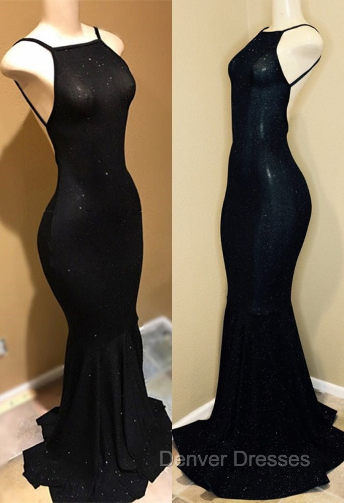 Backless black prom Dress, sequins evening gowns Secondary image