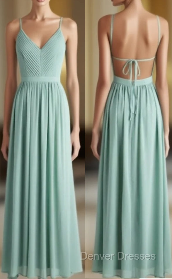 Backless Bridesmaid Dress Chiffon bridesmaid Dress long bridesmaid Dress Main image