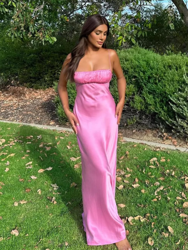 Backless Sapaghetti Straps Long Evening Gown Prom Dress