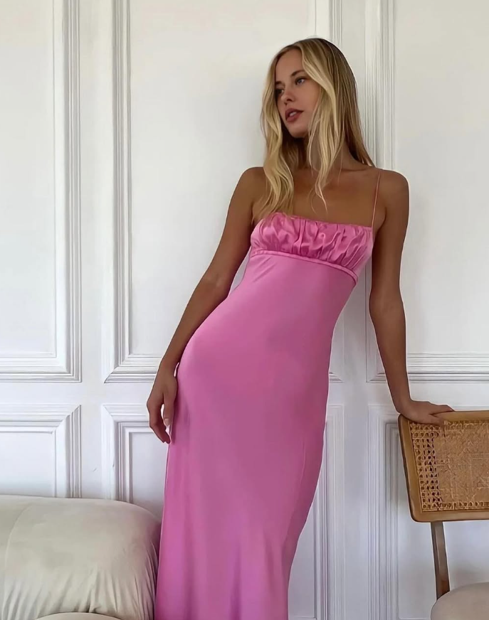 Backless Sapaghetti Straps Long Evening Gown Prom Dress
