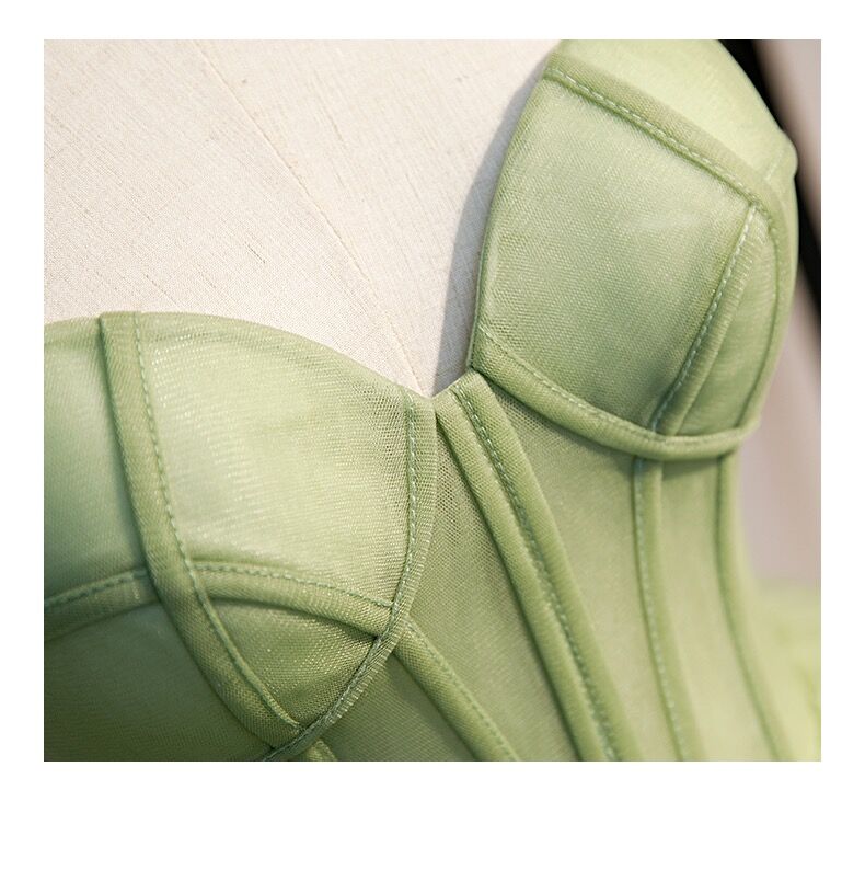 Ball Gown, Green Prom Dress Vintage Prom Dress