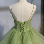 Ball Gown, Green Prom Dress Vintage Prom Dress