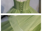 Ball Gown, Green Prom Dress Vintage Prom Dress