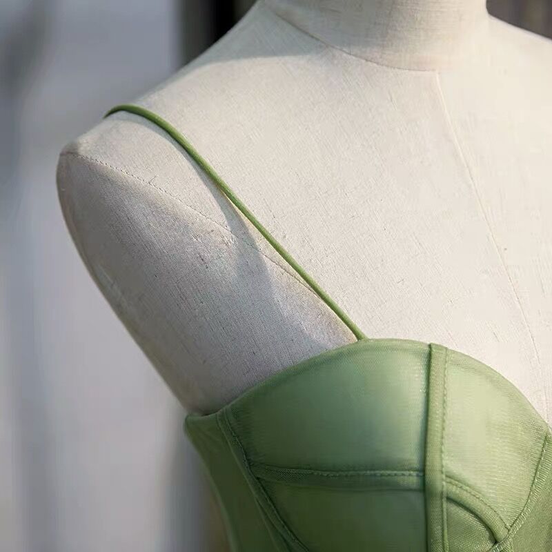 Ball Gown, Green Prom Dress Vintage Prom Dress
