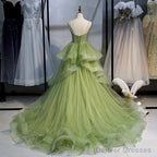 Ball Gown, Green Prom Dresses Vintage Prom Dress Lp1237