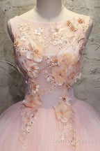 Ball Gown Long Prom Dress Flowers Gorgeous Quinceanera Dress With Flowers